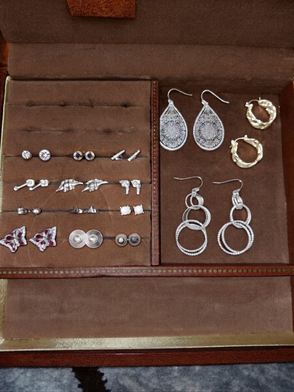 15-Piece Silver Earring Bundle - Boho, Indie & Y2K Aesthetic Collection CC